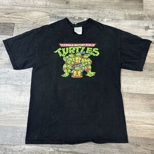 Vintage Y2K Teenage Mutant Ninja Turtles T Shirt Represent Faded Men's Size M